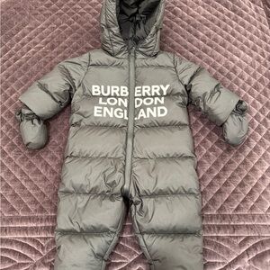 Burberry Charcoal Puffer Snowsuit